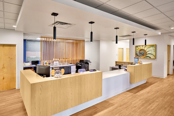The front desk at Worth Hearing's Albuquerque location